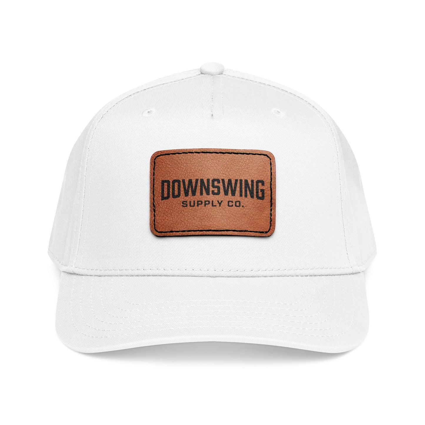 Downswing Leather Patch Baseball Cap — Wordmark